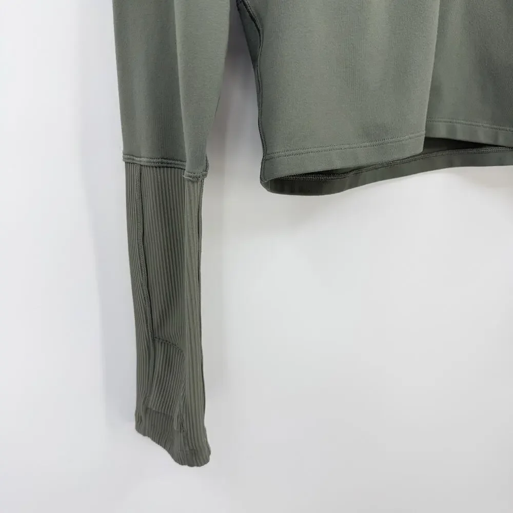 Lululemon | It's Rulu Long Sleeve Half Zip in Willow Leaf Green Running S